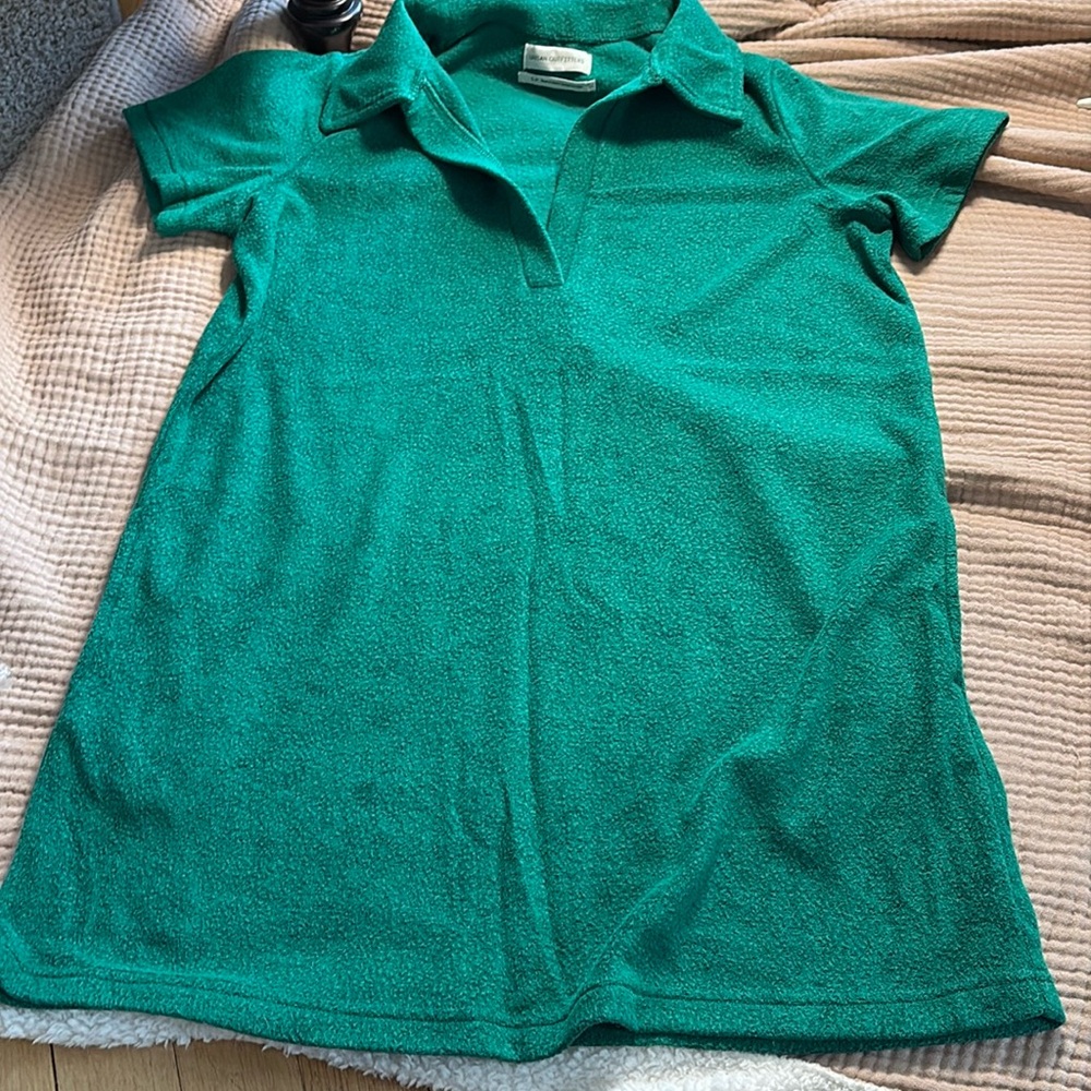 Urban outfitters green terry coverup dress